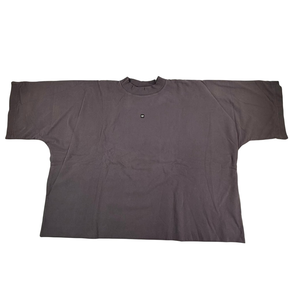 Yeezy Gap Engineered by Balenciaga No Seam Tee Black Oversized Boxy Mock Neck